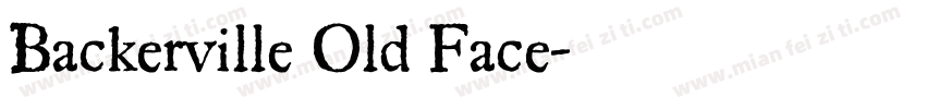 Backerville Old Face字体转换